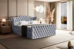 Boxspringbett VILA-Z KING Grau - Breite: 200 cm