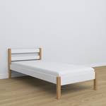 Einzelbett N01 Eiche - Weiß - 100 x 200 cm