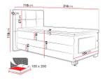 Elektrisches Boxspringbett Trisy Breite: 110 cm