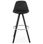 Tabouret De Bar MISTIK Noir - Bois massif - 42 x 95 x 42 cm