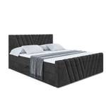 Boxspringbett ERNINA-Z Schwarz - Breite: 180 cm - H3