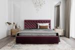 Polsterbett Doppelbett Mering Rot - Breite: 175 cm