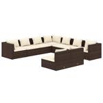 Garten-Lounge-Set (9-teilig) 3013637-13 Braun - Creme - Weiß