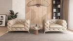 Marko Chesterfield Sessel Beige