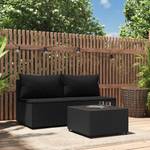 Salon de jardin 3029630-3 (lot de 3) Noir