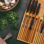 Range couteaux de cuisine, 17 couteaux Marron - Bambou - 43 x 5 x 29 cm