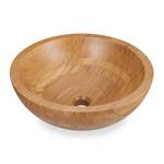 Lavabo rond en bambou Marron - Bambou - 43 x 15 x 43 cm