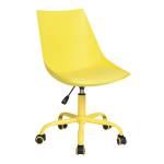 Chaise de bureau scandinave jaune Jaune - Matière plastique - 56 x 82 x 48 cm