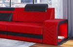 Ecksofa Berlin Schwarz - Rot