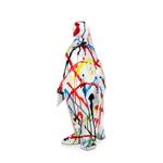 Große Harzskulptur Pinguin Multicolor - 22 x 50 x 19 cm