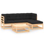 Garten-Lounge-Set (5-teilig) 3009924-2 Anthrazit - Holz