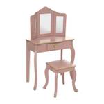 Coiffeuse Avec Tabouret Sissi Rose Atmos Rose foncé - Bois manufacturé - 29 x 99 x 60 cm