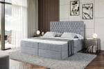 Boxspringbett DAISY Grau - Breite: 180 cm - H4