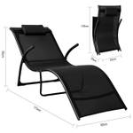 Chaise Longue Bain de Soleil OGS45-SCH Noir - Métal - 60 x 69 x 173 cm