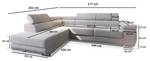 Ecksofa APIRO L-S Creme - Ecke davorstehend links