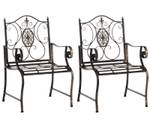 Chaises de jardin Punjab Lot de 2 Bronze