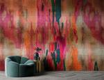 Fototapete Marielle 2 Walls by Patel Beige - Grün - Orange - Pink - Kunststoff - Textil - 400 x 270 x 0 cm