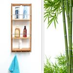 Étagère de salle de bain en bambou Marron - Argenté - Bambou - Métal - 29 x 70 x 10 cm