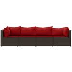 Garten-Lounge-Set 3029629-3 (4-teilig) Braun - Rot