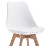 Chaises ABBY (Lot de 4) Blanc - Bois massif - 49 x 82 x 53 cm