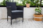 Chaise de jardin Malina lot de 2 Noir