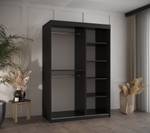 SCHWEBETÜRENSCHRANK PLECIONKA Breite: 120 cm - Schwarz