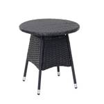 Poly-Rattan Balkonset G27 (3-teilig) Grau - Weiß - Kunststoff - Polyrattan - 57 x 83 x 58 cm