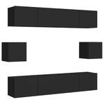 TV-Schrank 6er Set D652 Schwarz - Tiefe: 80 cm