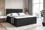 Boxspringbett LUKI Schwarz - Breite: 140 cm - H3