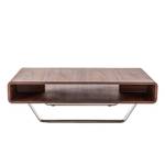 Couchtisch aus Nussbaumholz Braun - Metall - Massivholz - Holzart/Dekor - 120 x 36 x 60 cm