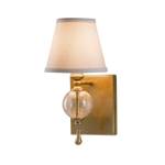 Lampe murale PALLO Beige - Gris - Argenté - Blanc - Métal - Textile - 14 x 29 x 14 cm