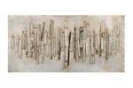 Tableau en bois City of the Future Gris - En partie en bois massif - 100 x 50 x 5 cm