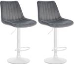 Tabouret de bar Toni Lot de 2 Gris lava