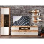 Wohnwand Valente 27 (3-teilig) LED Grau - Holzwerkstoff - Holzart/Dekor - 308 x 202 x 48 cm