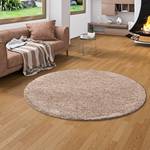 Luxus Langflor Teppich Milano Rund Taupe - 200 x 200 cm