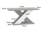 Couchtisch AOX MINI Beton Dekor - Weiß