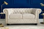 2er Sofa CHESTERFIELD Beige - Textil - Holzart/Dekor - 150 x 70 x 86 cm