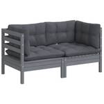 Gartensofa (2er Set) 3012379 Grau