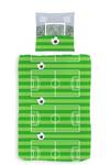 Bettwäsche Fußball in Renforcé Grün - Textil - 135 x 200 x 1 cm