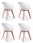 Lot de 4 chaises ALBORG Blanc