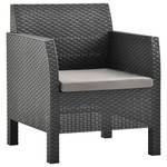 Gartenstuhl Grau - Kunststoff - Polyrattan - 65 x 76 x 63 cm