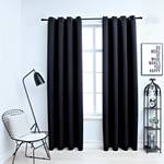 Rideau 299291 (lot de 2) Noir - Hauteur : 225 cm