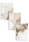 Beige Braun Gold Poster Set Papier - 70 x 50 x 70 cm