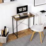 Schreibtisch Dress Braun - Holzwerkstoff - Metall - 80 x 75 x 40 cm