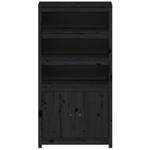 Highboard DE7811 Schwarz - Massivholz - 35 x 154 x 80 cm