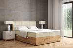 Boxspringbett LOLLY1 Beige - Breite: 120 cm - H3