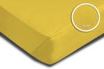 Spannbettlaken Jersey gelb 200 x 200 cm Gelb - Textil - 200 x 25 x 200 cm