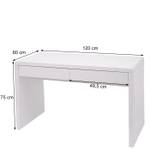 Schreibtisch G51 Weiß - Holzwerkstoff - 120 x 75 x 60 cm