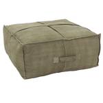 Pouf XXL 90x40x90 cm vert olive en lin Vert