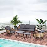 Gartenmöbel-Set (5-tlg.) 860-235 Braun - Polyrattan - 77 x 77 x 187 cm